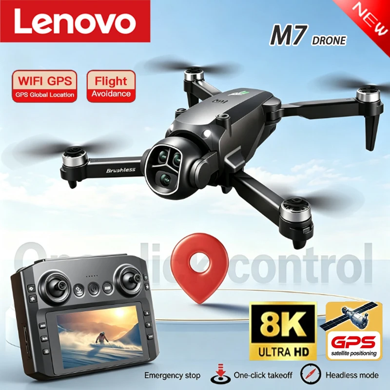Drone Camera Hd - Drone GPS Lenovo com Três Câmeras