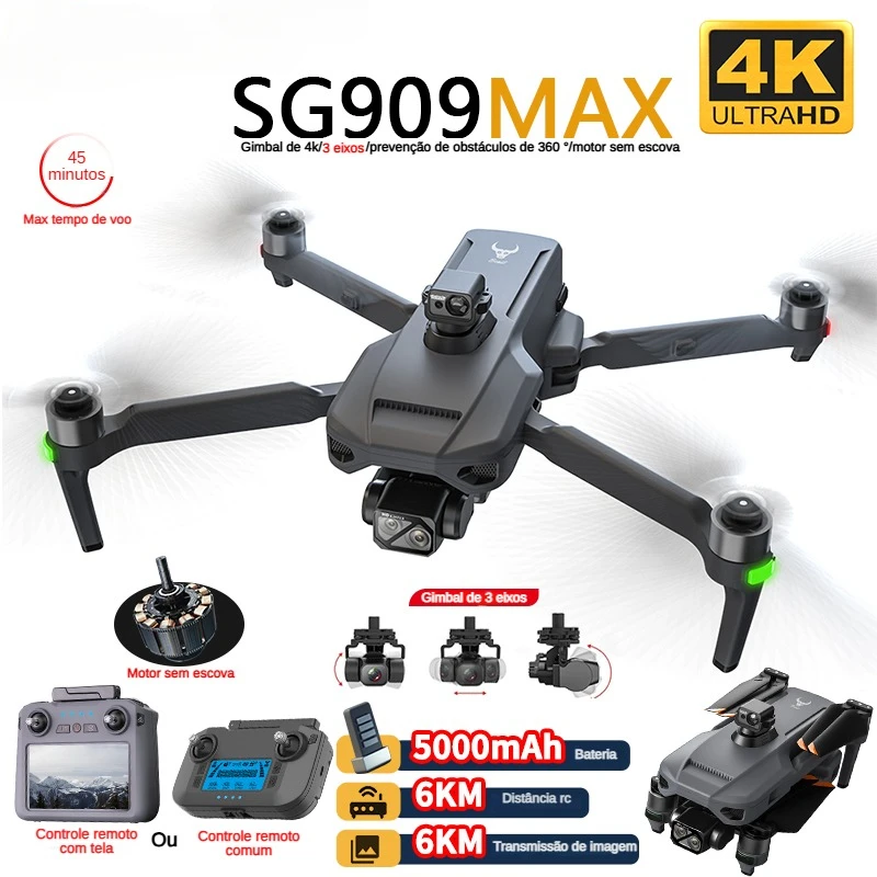 Drone Camera Professional - Zll sg909 sg909max drone profissional com