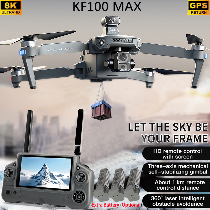 Kf100 max gps drone 4k câmera  - Drone Camera 4K avaliação e preço